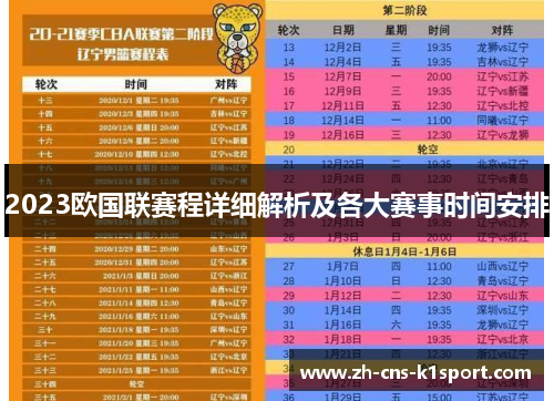 2023欧国联赛程详细解析及各大赛事时间安排